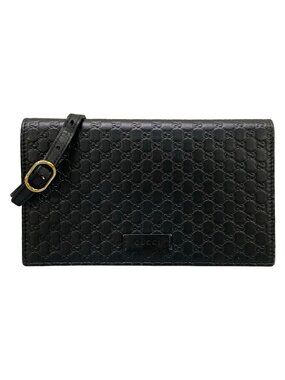 Gucci Wallet Micro Guccissima Black Leather
